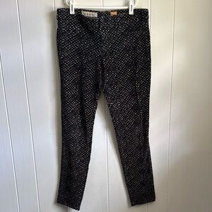 Anthropologie Pilcro and The Letterpress Serif Fit Black Corduroy Pants Sz 29